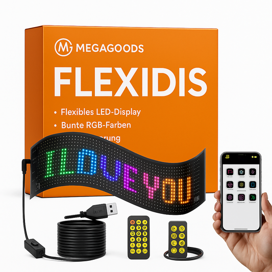 LED-Matrix Display Auto App-gesteuert flexibel programmierbar DE.