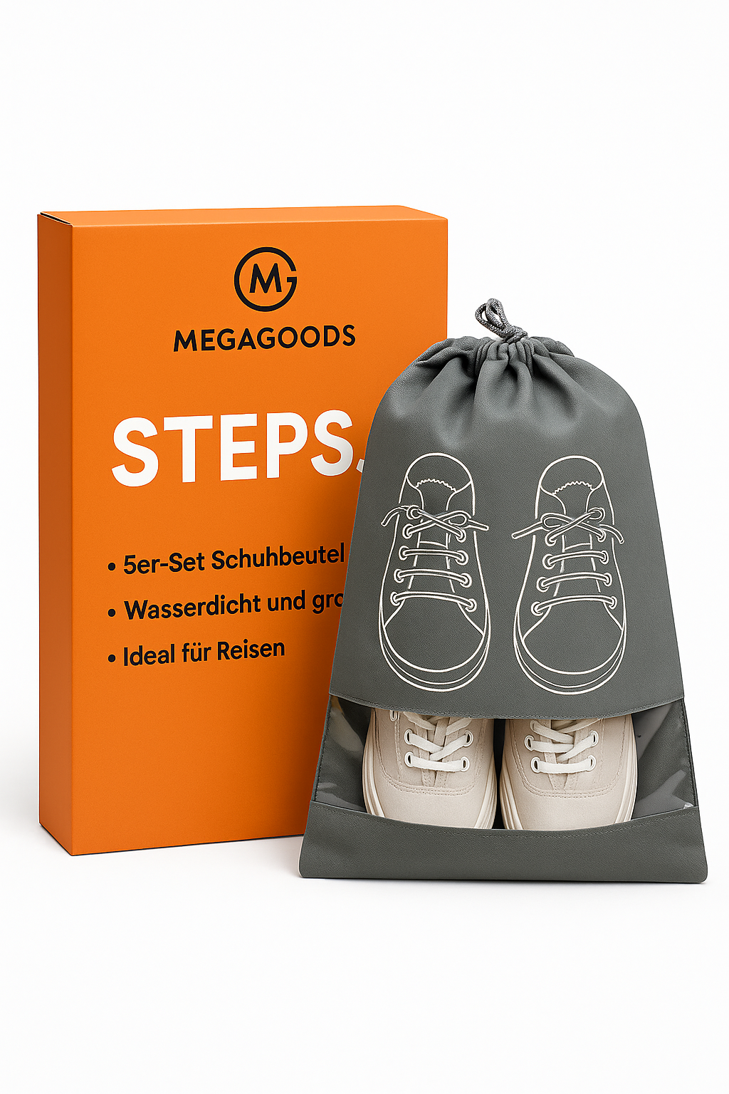 5er-Set Schuhbeutel wasserdicht groß Reise Schuhaufbewahrung DE.