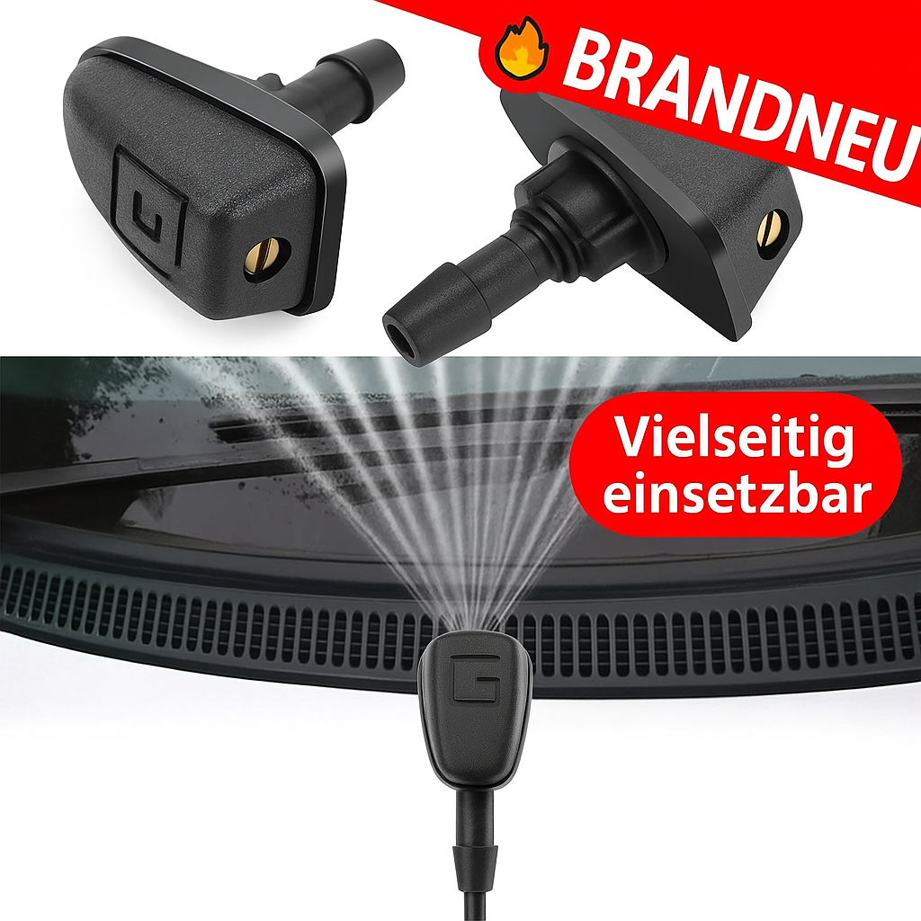 2x Auto Spritzdüse Wischer Düse Scheibenwaschanlage Versteller vorne Universal
