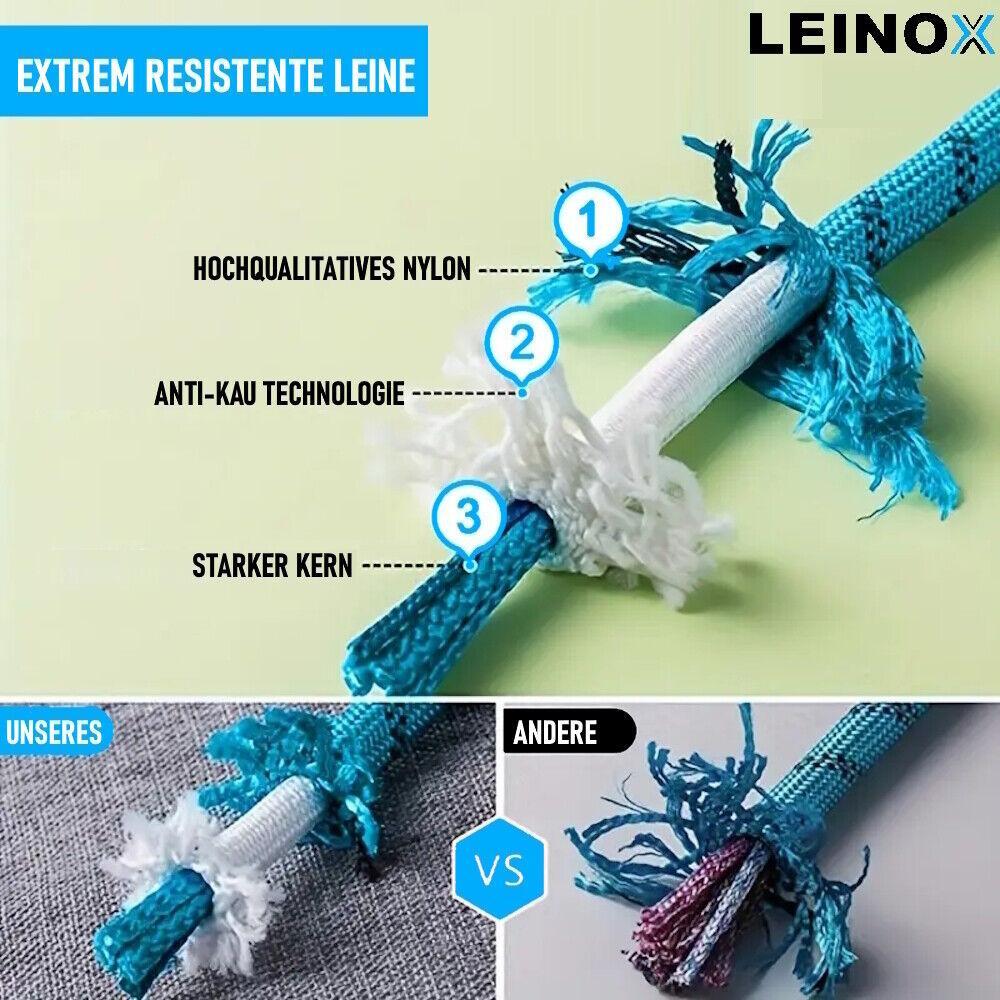 LEINOX reflektierende Hundeleine Trainingsleine Nylon Joggingleine weicher Griff