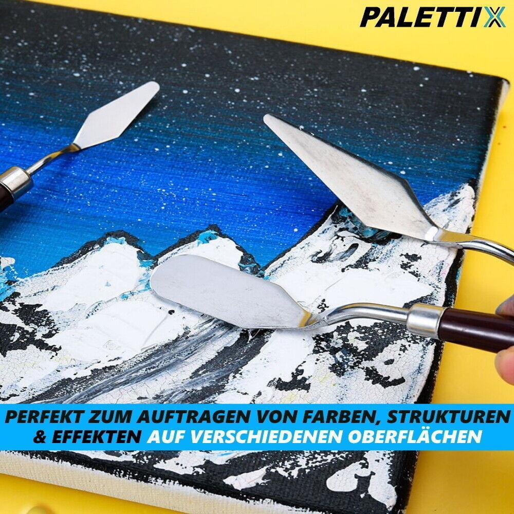 PALETTIX Palettenmesser Set Malmesser Malspachtel Farbspachtel Künstlerspachtel