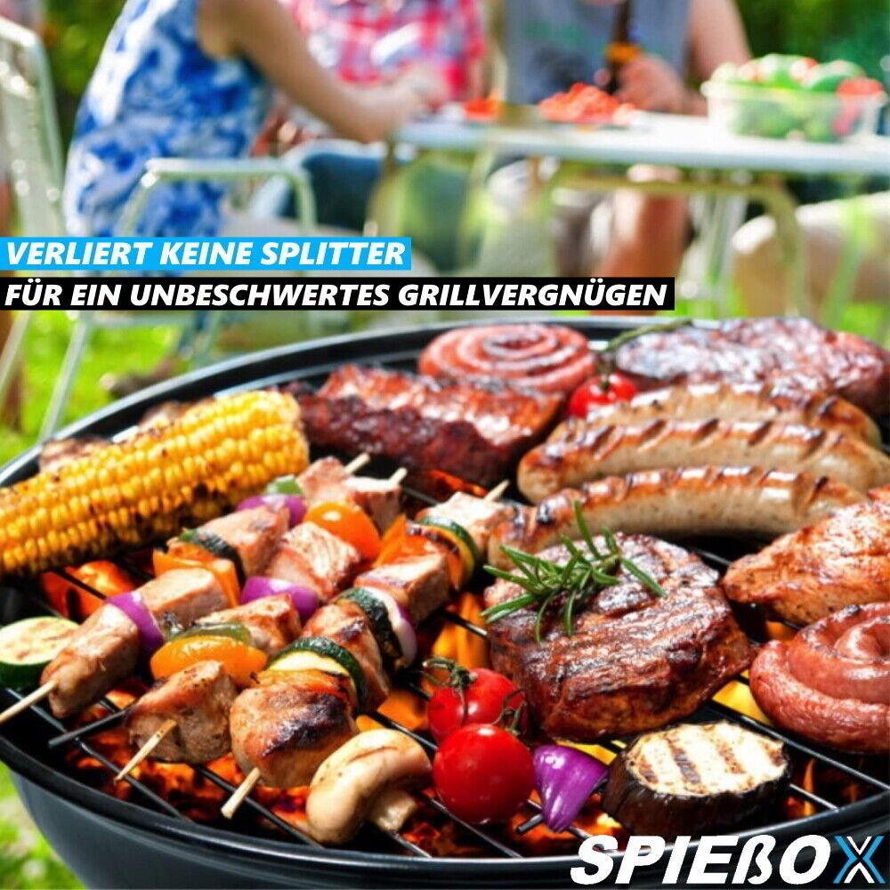 SPIEßOX Grillspieße BBQ Schaschlikspieße Fleischspieße Bambusspieße [180Stk]