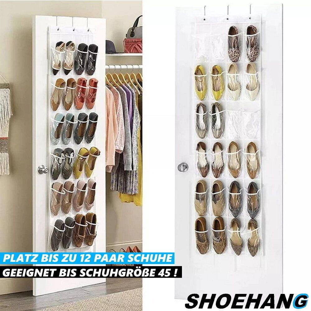 SHOEHANG Aufbewahrung Hängeregal Organizer Schuh Halter Regal Tür 24 Fächer