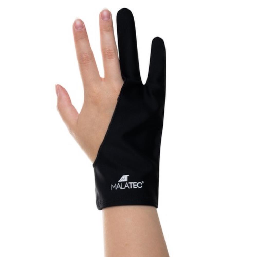 MALATEC Zeichenhandschuh Handschuh Grafiktablett Grafikhandschuh schwarz M