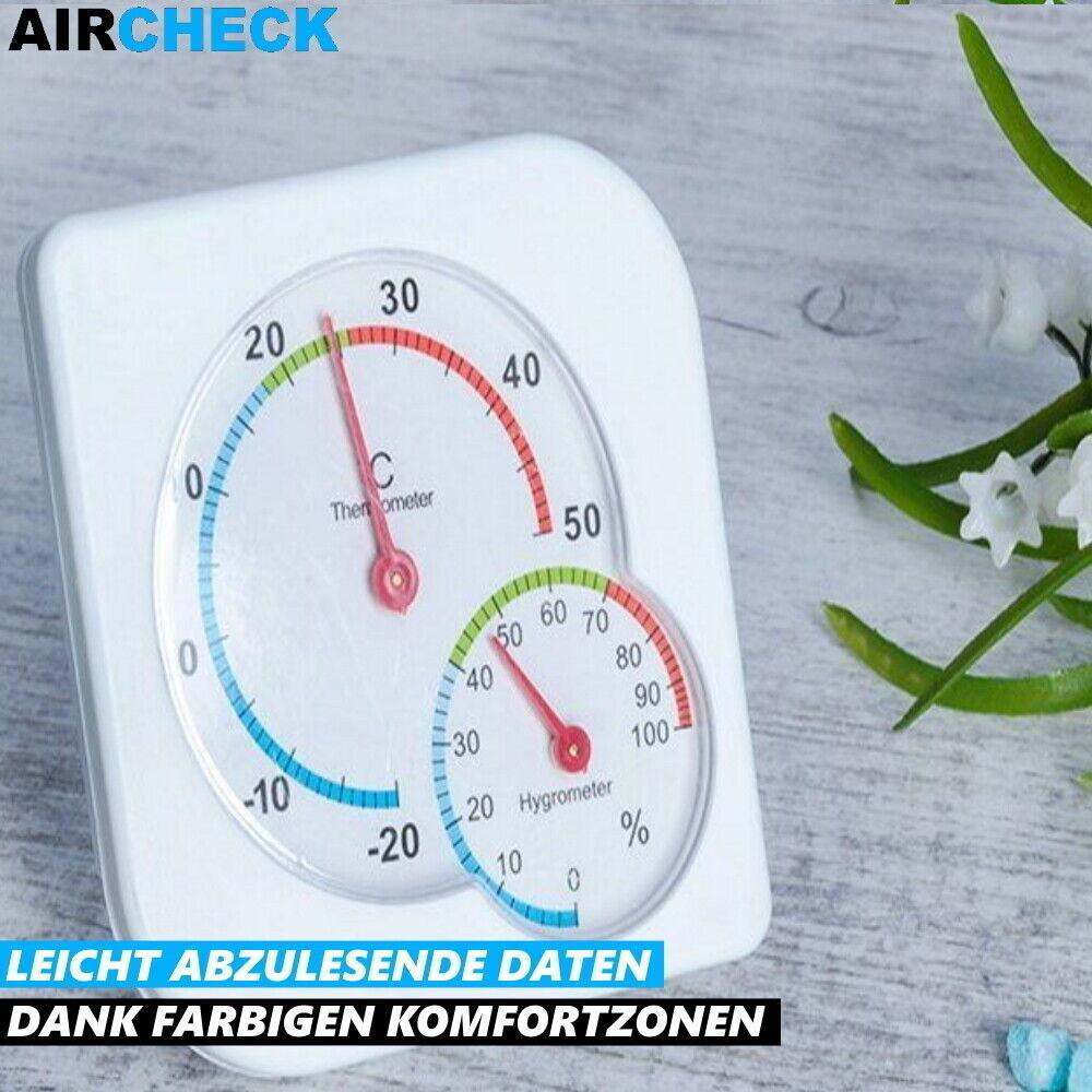 AIRCHECK Thermometer Hygrometer Analog Luftfeuchtigkeitsmesser Temperaturmesser