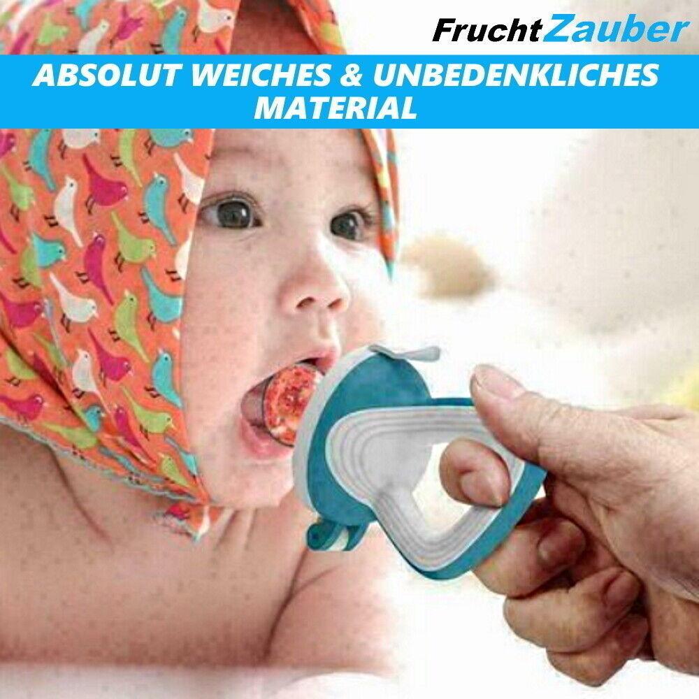 FruchtZauber Fruchtsauger Baby Schnuller Beißring Obstsauger Silikon BPA-frei 2x