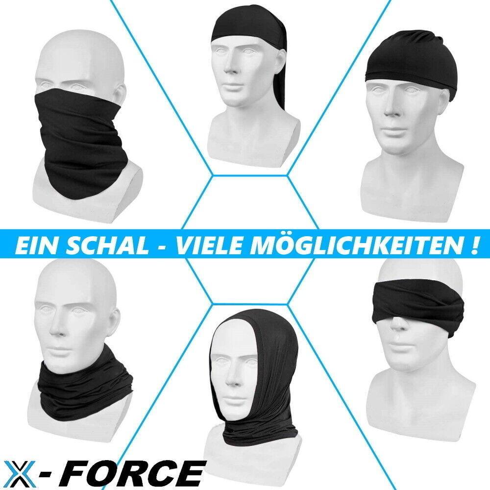 X-FORCE Multifunktionstuch Schlauchschal Bandana Halstuch Herren Damen Motorrad