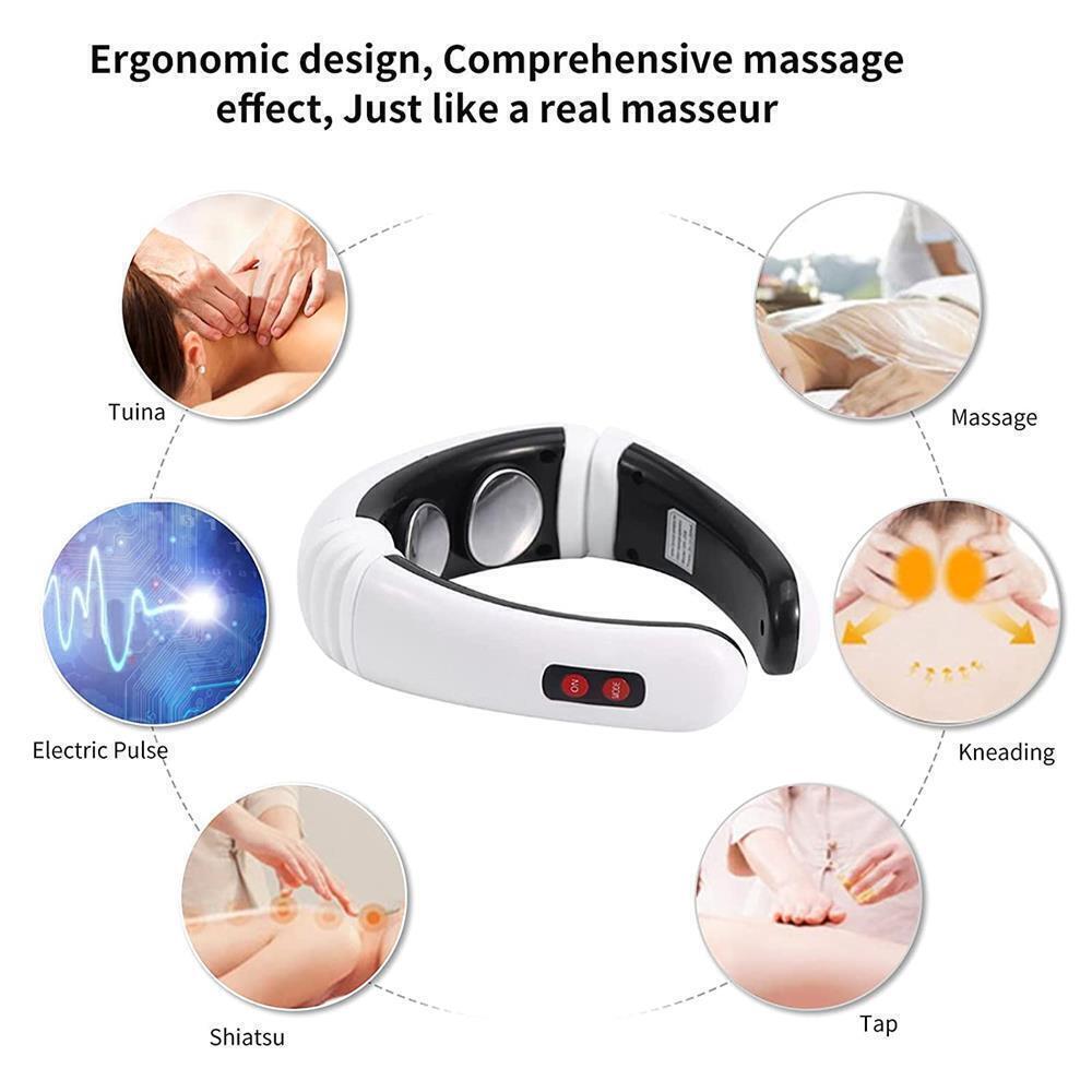 NACKY EMS Nackenmassagegerät Nacken Massage Massagegerät Vibration Wärmefunktion