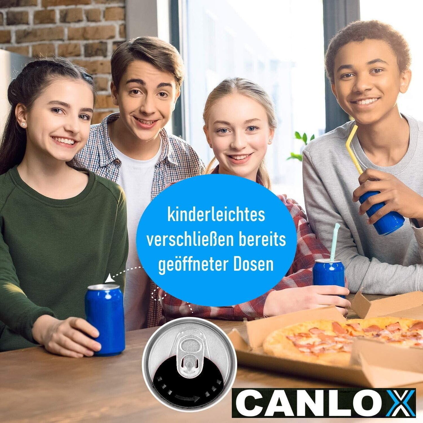 CANLOX Getränkedosen Verschlusskappen Dosen Verschließer Deckel Verschluss [5er]