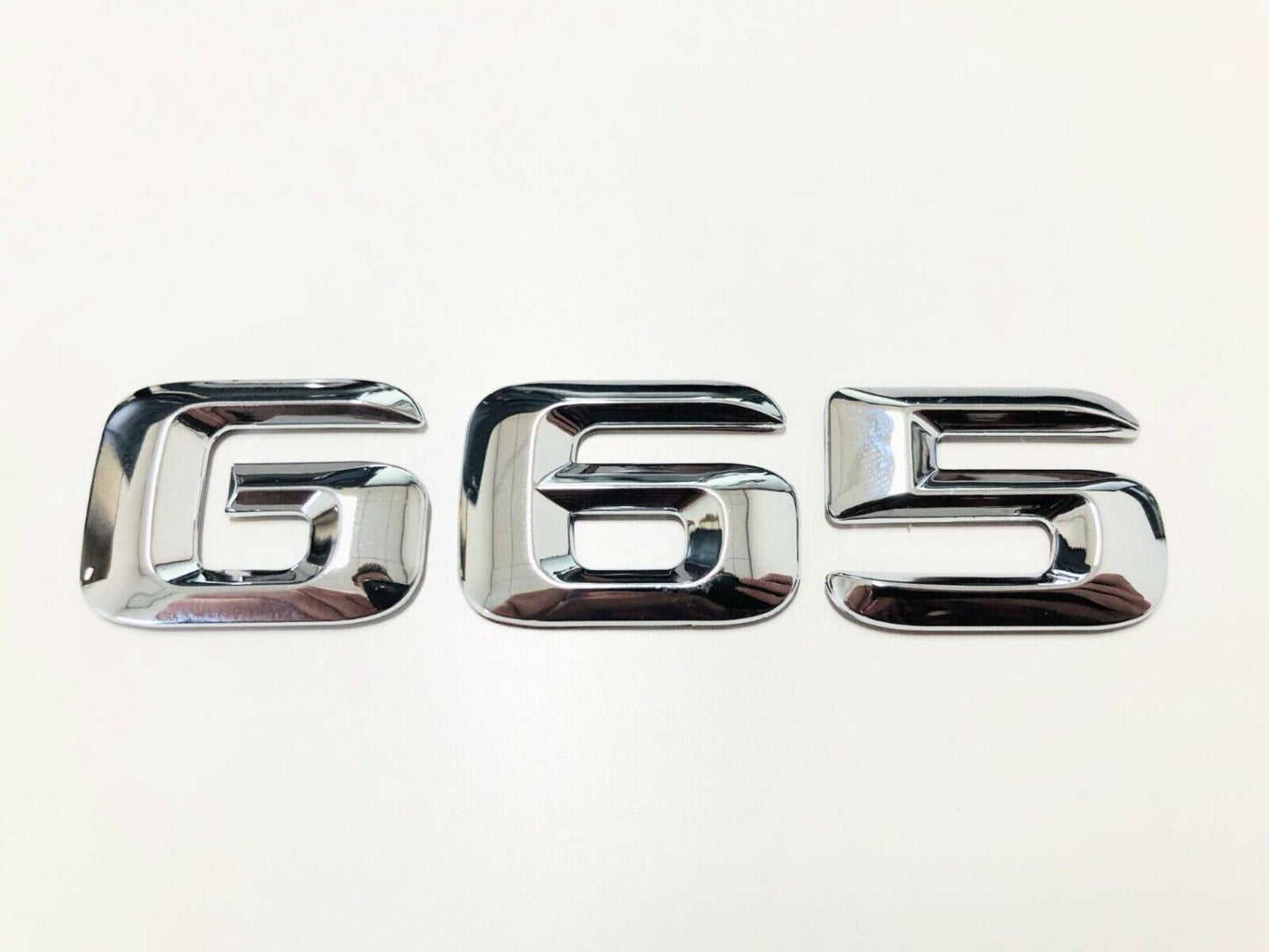 G65 Schriftzug G 65 Emblem Mercedes-Benz Aufkleber Chrom Silber AMG