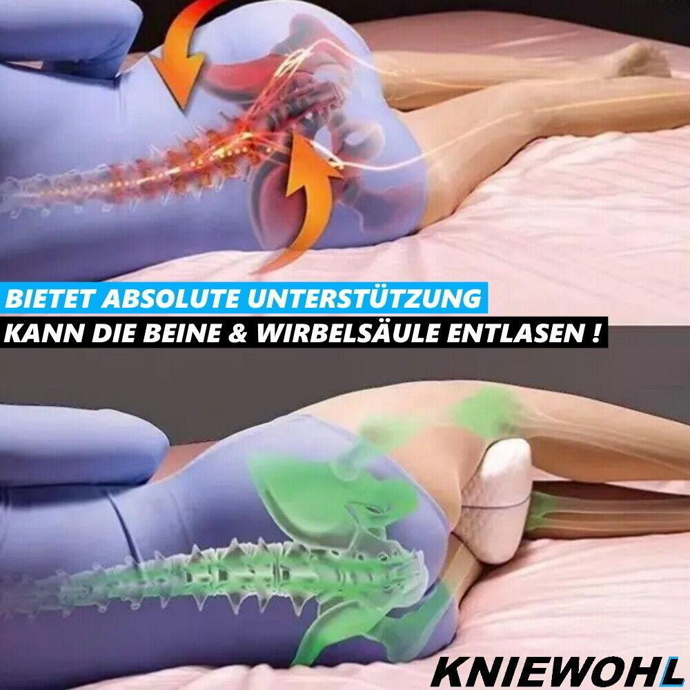 KNIEWOHL Kniekissen für Seitenschläfer Beinkissen Kissen Lagerungskissen weiß