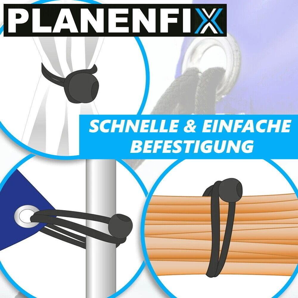 PLANENFIX Planenspanner Gummis Spann-Gummis Expanderschlingen [10er Set]