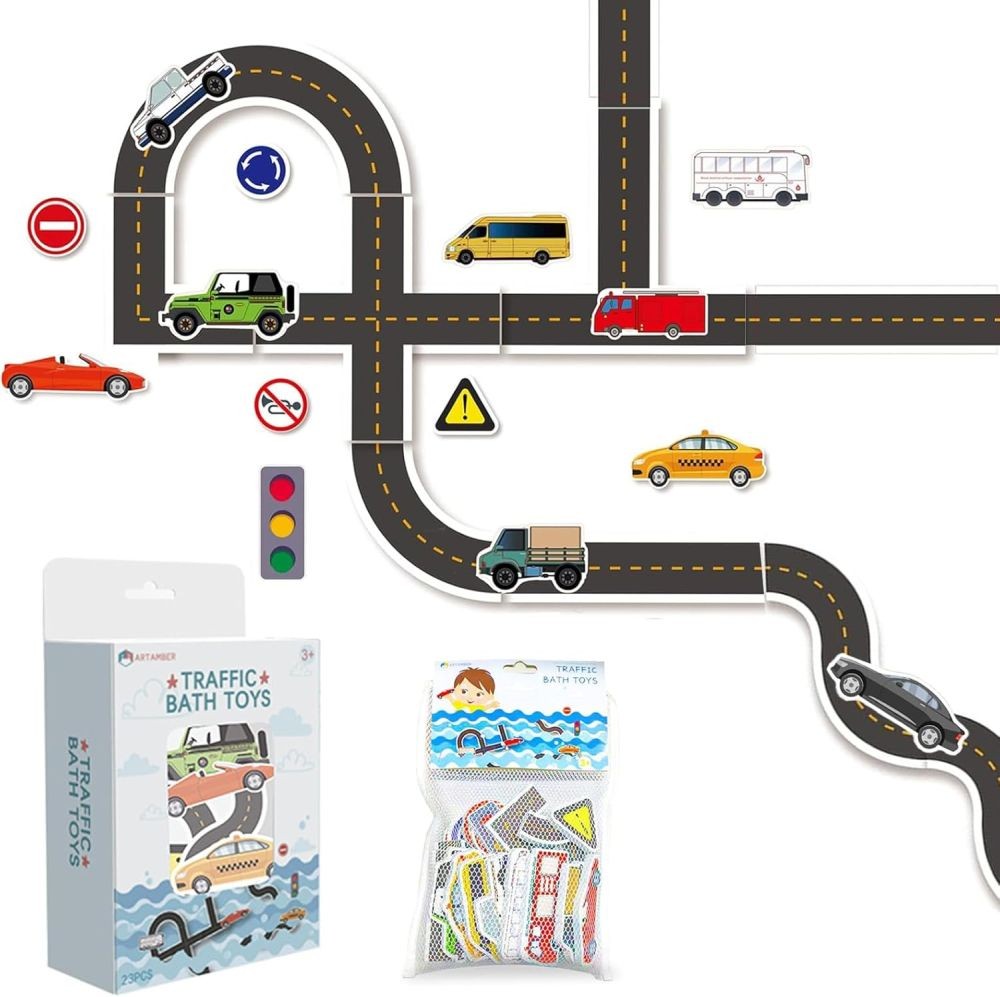 23-tlg. Badespielzeug Set Stadtverkehr Puzzle für Kinder DE.