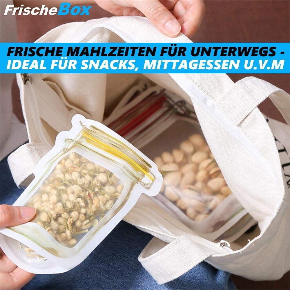 FrischeBox Aufbewahrungsbeutel Lebensmittelboxen Frischhaltedosen Silikon 10er