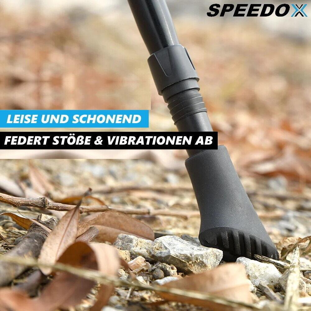 SPEEDOX Wanderstöcke Speed Aufsätze [14Stk] Nordic Walking Gummipuffer Trekking