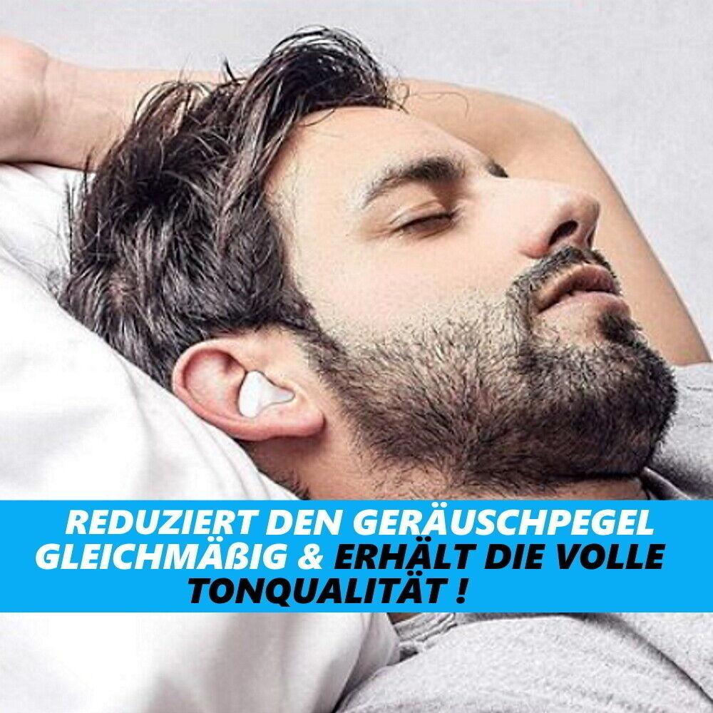 SoundGuard Gehörschutz Stöpsel Silikon Ohrstöpsel Schlafen Lärm Konzert 8paar