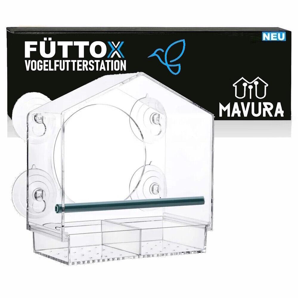 FÜTTOX Vogelhaus Vogelfutterhaus Vogelfutterspender Futterhaus Futterspender