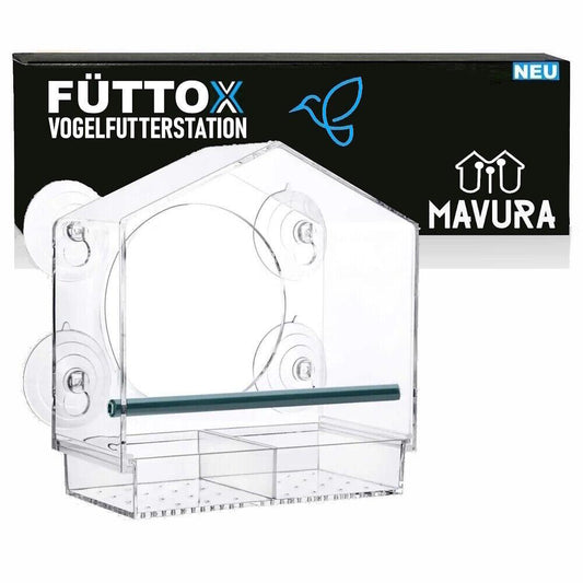 FÜTTOX Vogelhaus Vogelfutterhaus Vogelfutterspender Futterhaus Futterspender