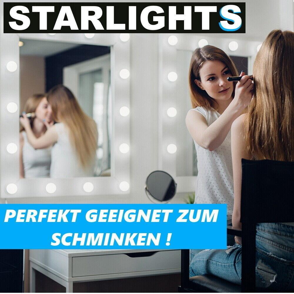 STARLIGHTS Hollywood Spiegelleuchten Schminklampen Make Up Licht Spiegel Lampen