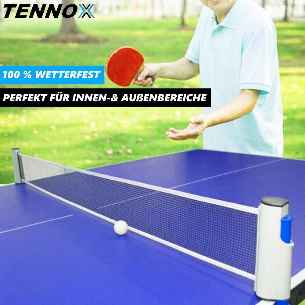 TENNOX Tischtennisnetz ausziehbar Ping Pong Netzgarnitur für jeden Tisch Outdoor