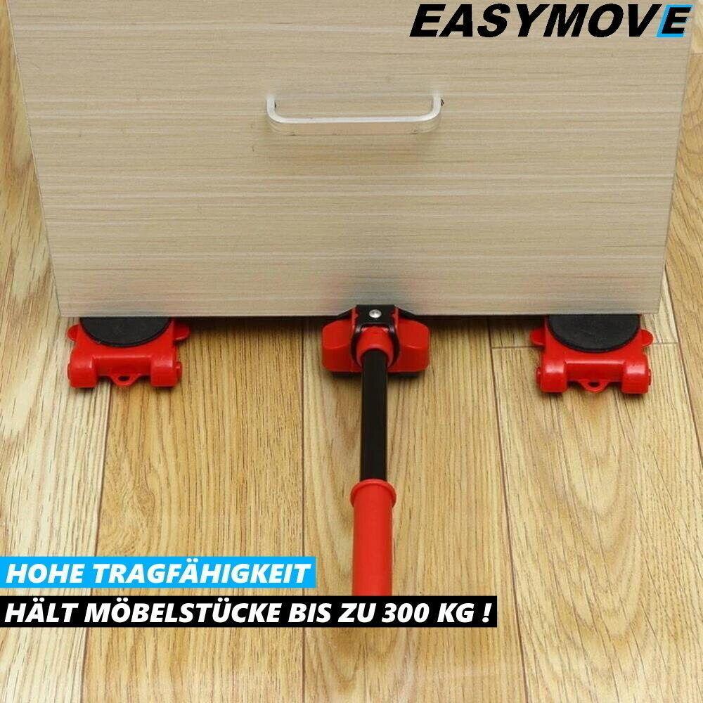 EASYMOVE Möbelheber Transportroller Möbelroller Set zum Verschieben von Möbeln