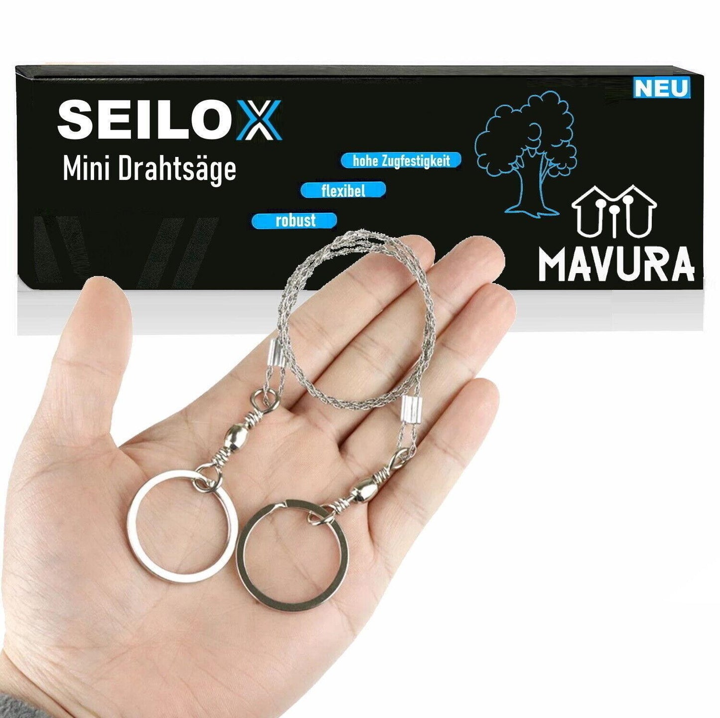 SEILOX Drahtsäge Handsäge Handkettensäge Seilsäge Schneidedraht Holz Stahl Metal