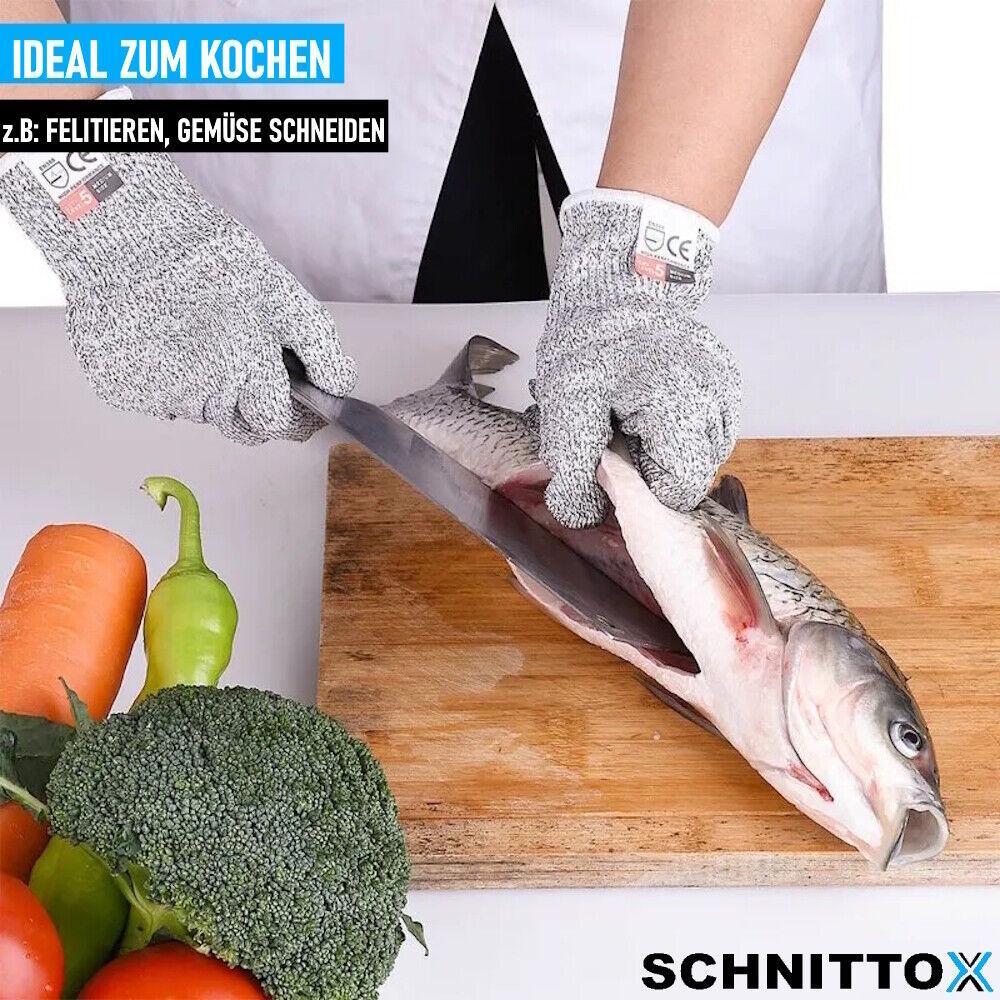 SCHNITTOX Schnittfeste Handschuhe Schnittsichere Schutzhandschuhe Universalgröße