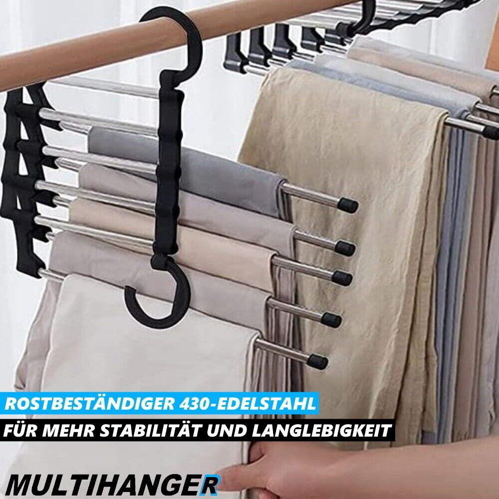 MULTIHANGER Kleiderbügel Edelstahl Wäschebügel Kleiderhaken Platzsparbügel