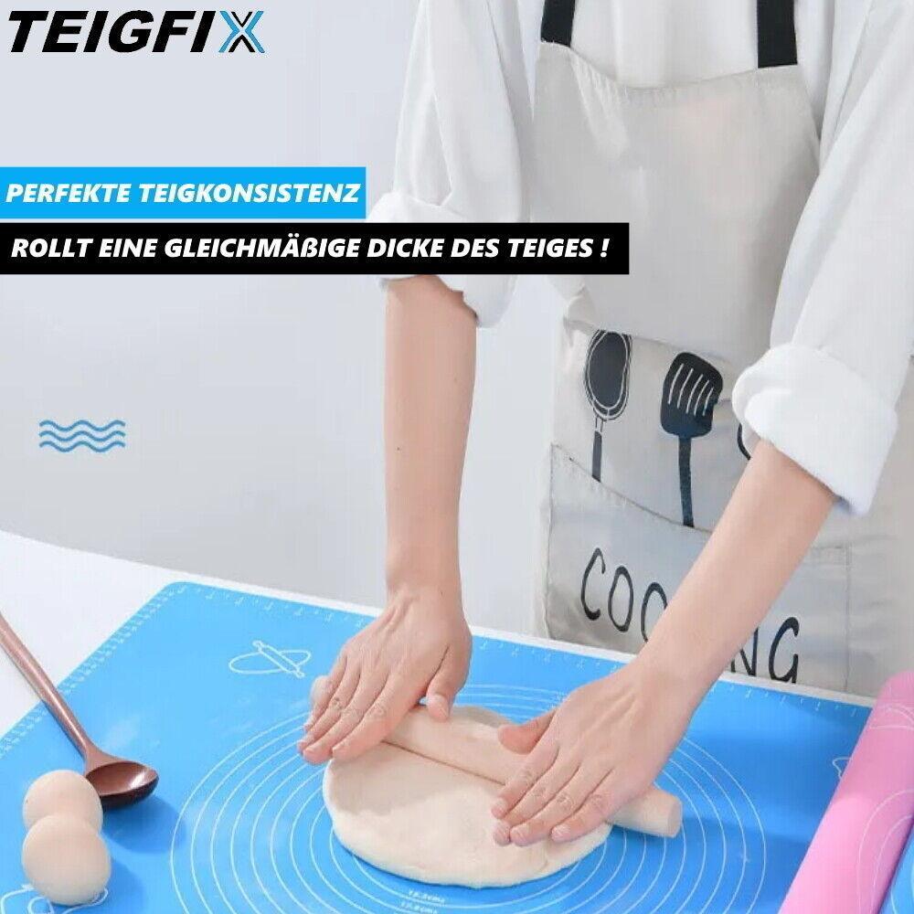 TEIGFIX Nudelholz Teigroller Backroller Französischer Nudelteig Ausroller Holz