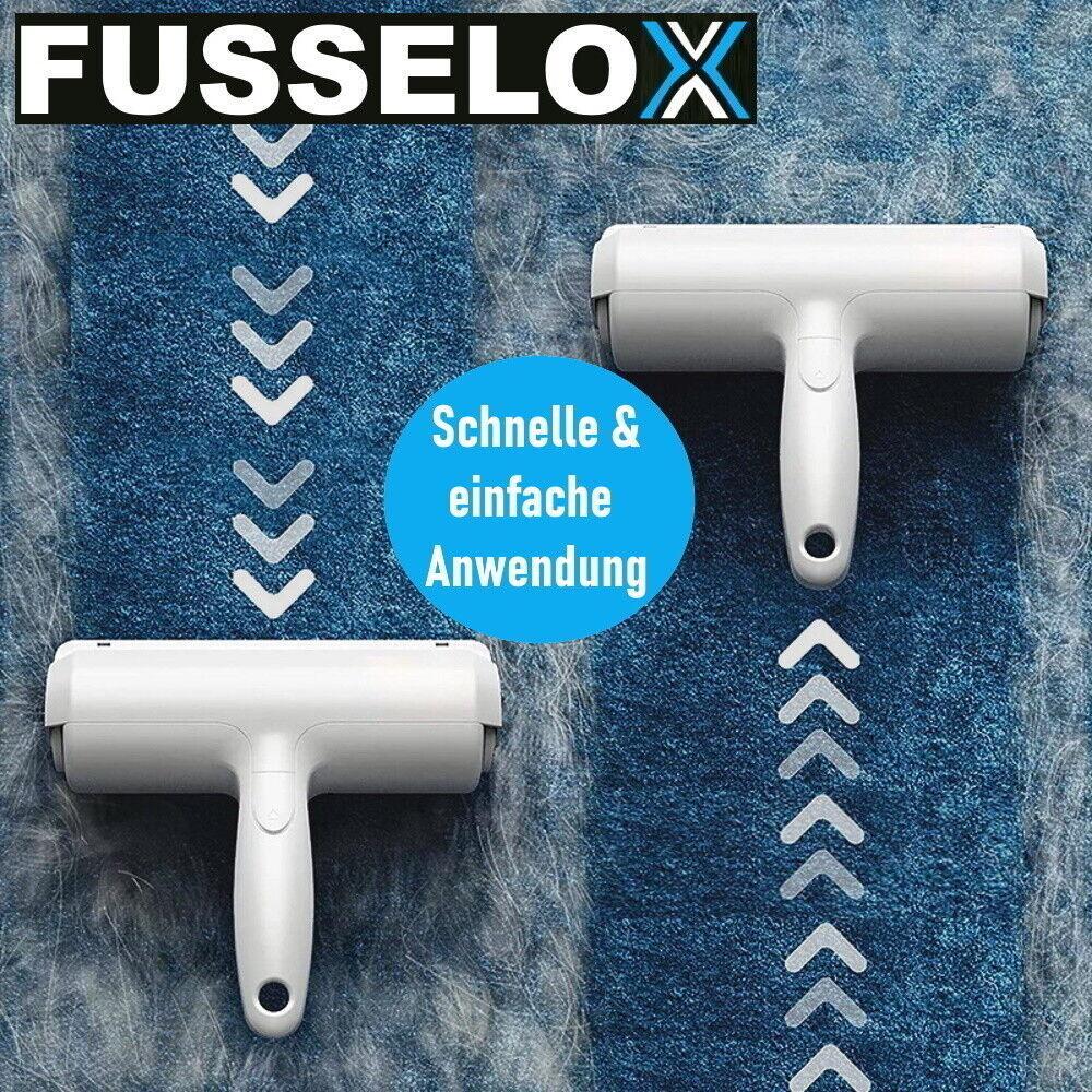 FUSSELOX Fusselbürste Fusselrolle selbstreinigend Tierhaar Haar Flusen entferner