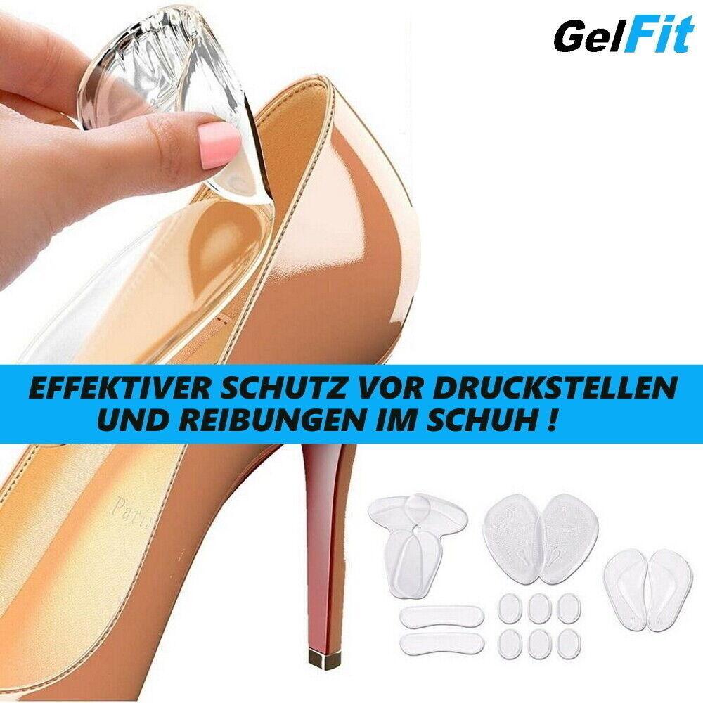 GelFit Schuheinlagen Set Schuh Gel Einlagen Fersen Kissen Polster Heel 14-tlg