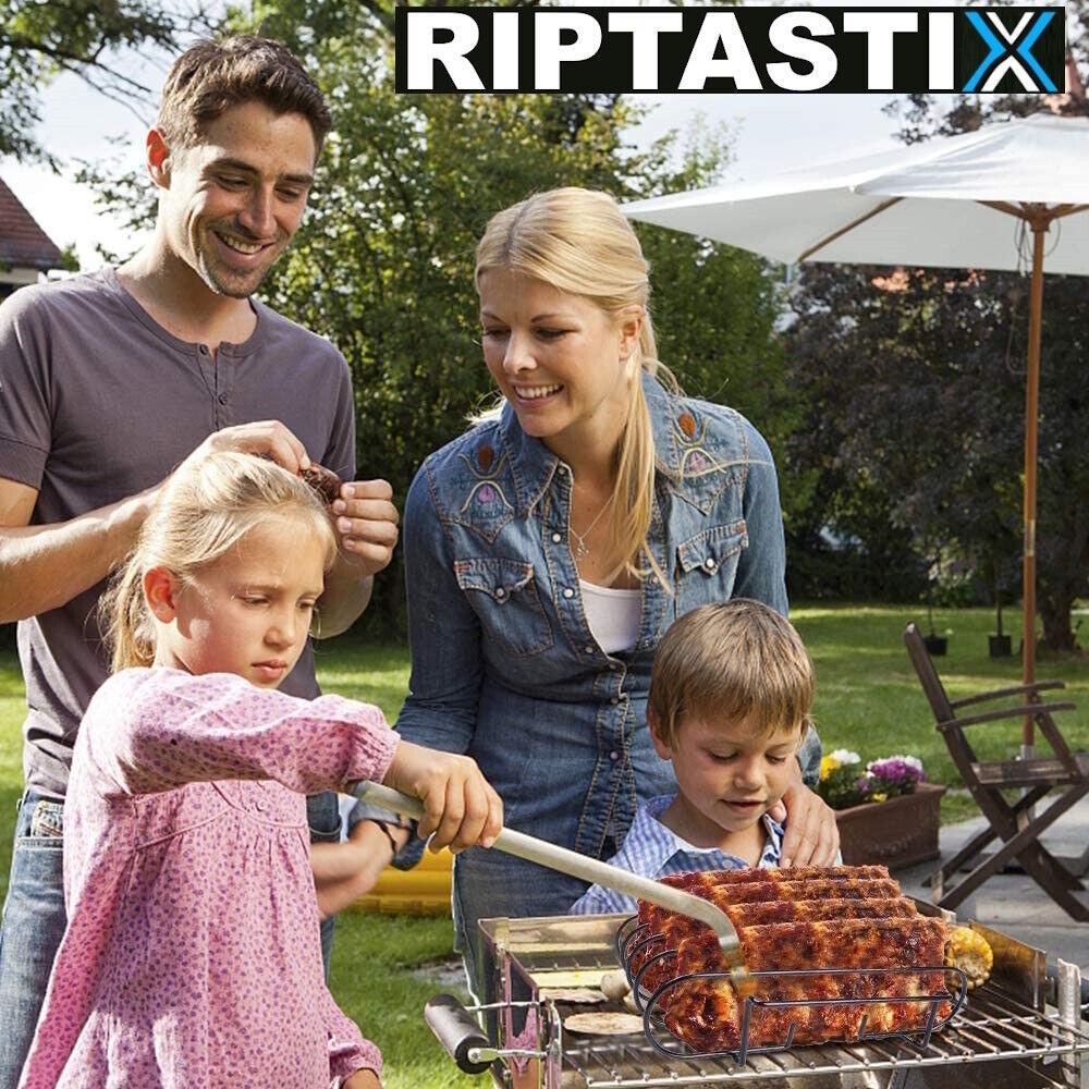 RIPTASTIX Rippchenhalter Bratenhalter Spareribs Steak Kotellet Halter für Grill