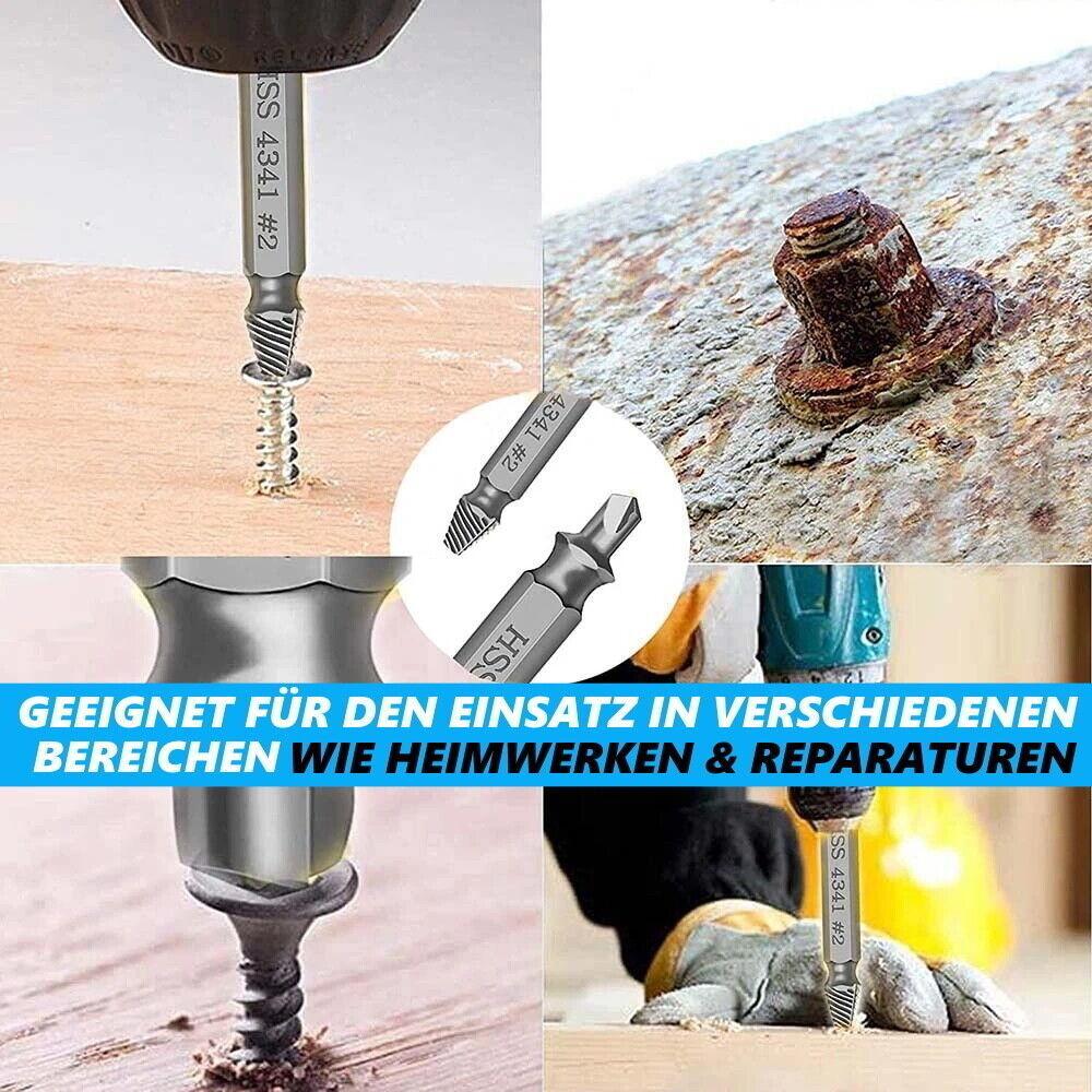 SchraubenHeld Schraubenausdreher Set Beschädigte Schrauben Entferner Satz 5tlg