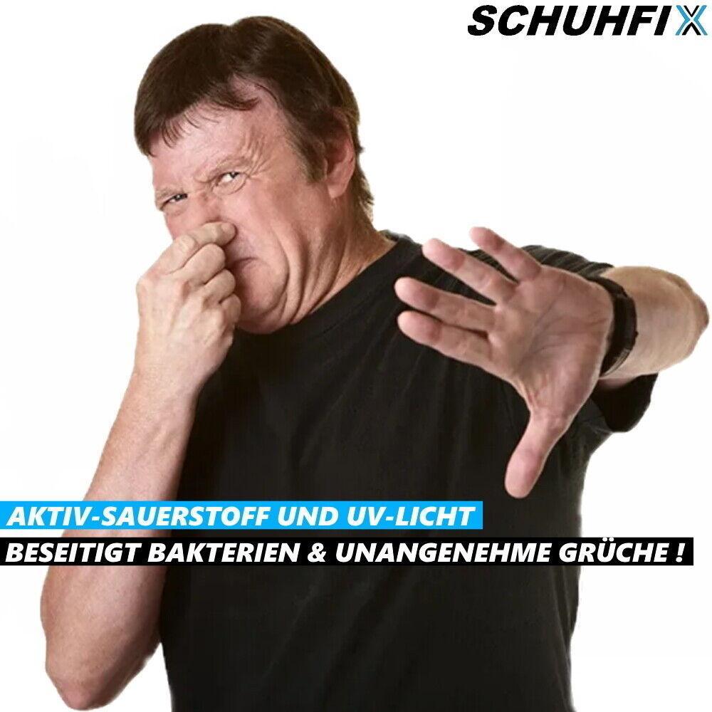 SCHUHFIX Geruchsvernichter Elektrischer Stiefeltrockner Schuhwärmer mit UV
