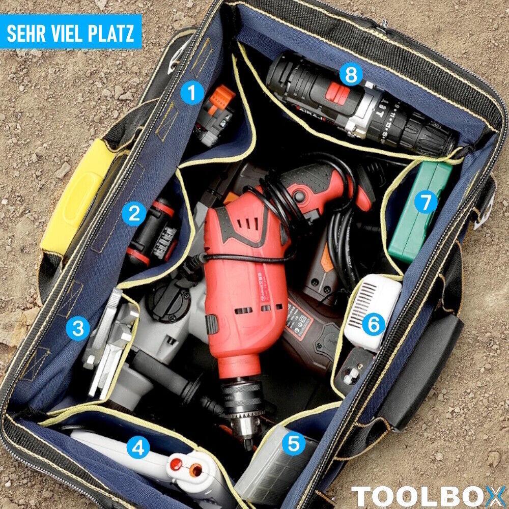 TOOLBOX Werkzeugtasche Arbeitstasche Handwerkertasche Montagetasche Werkzeugbox