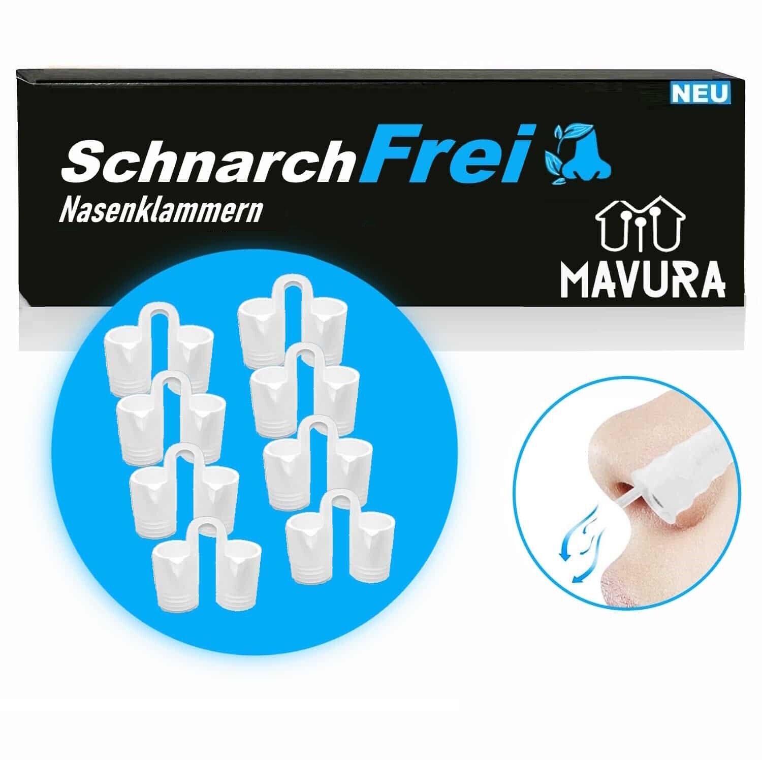 SchnarchFrei Nasenspreizer Set Nasendilatatoren Nasenklammer Schnarchen [8er]