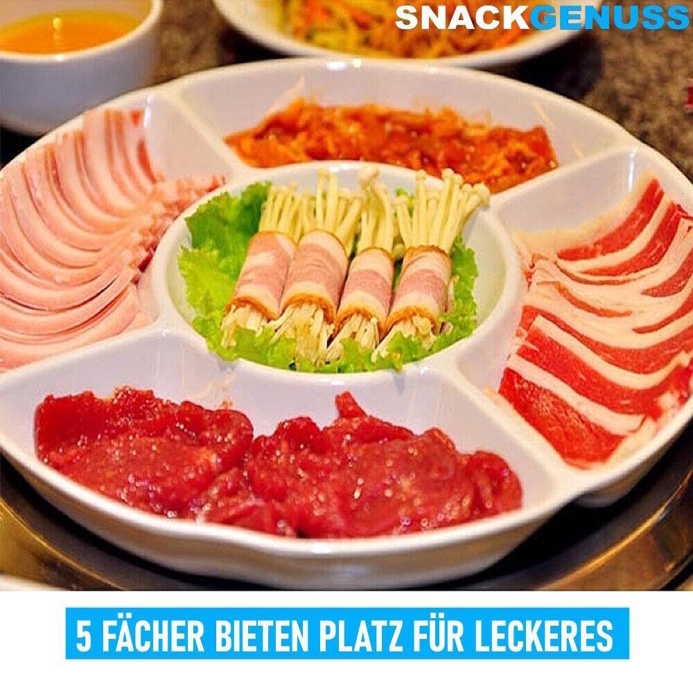 SNACKGENUSS Snackteller Snackschalen Serviertablett Snacktablett Dipschalen 2er