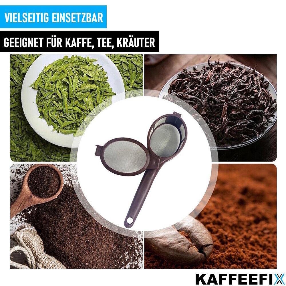 KAFFEEFIX Kaffeesieb Teesieb Teefilter Sieb Kaffeefilter für Losen Tee & Kaffee