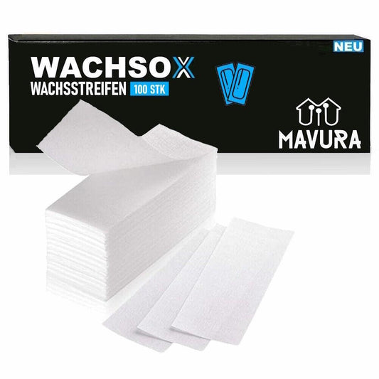 WACHSOX 100 Vliesstreifen Wachsstreifen Entharrung Warmwachs Kaltwachs Streifen