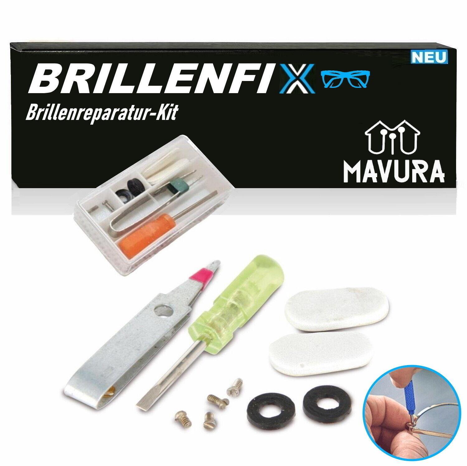 BRILLENFIX Brillen Reparatur Brillenreparatur Kit Schraubendreher Werkzeug 10tlg