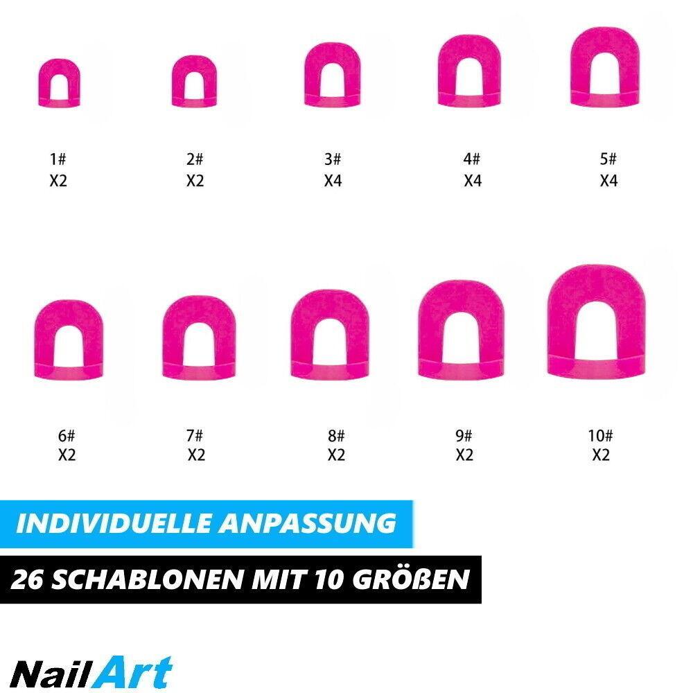 NailArt Nagellack Schablone Lackierhilfe Muster Nagelstempel wiederverwendbar