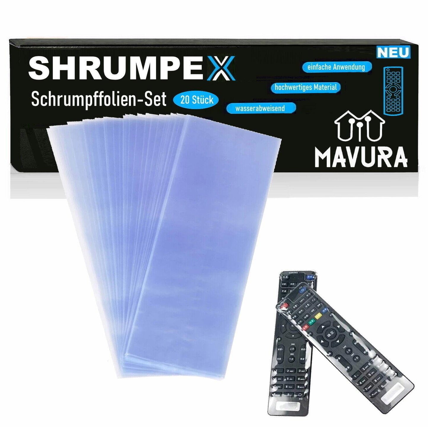 SHRUMPEX Schrumpffolie Schrumpffolienplatten Plastikfolie 20x30 cm 20er Set