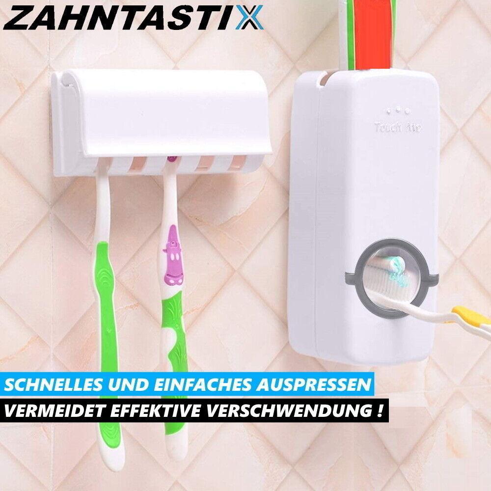 ZAHNTASTIX Zahnpastaspender Automatischer Zahnpasta Spender Zahnbürstenhalter