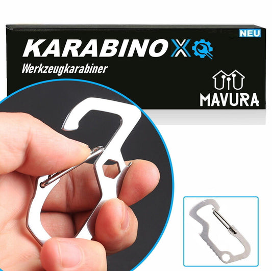 KARABINOX Multifunktionskarabiner Werkzeugkarabiner Flaschenöffner Multitool
