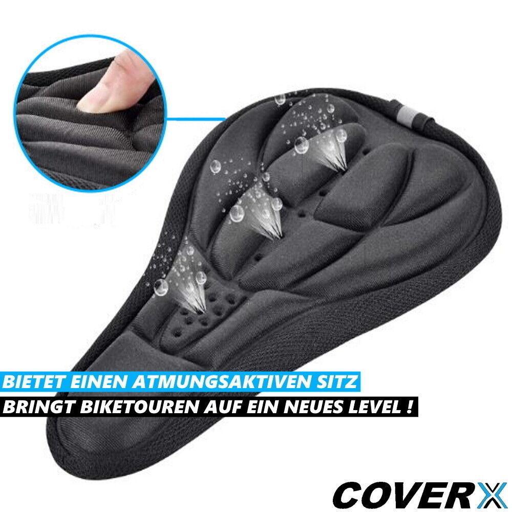 COVERX Sattelabdeckung Gel Sattelbezug Sattelüberzug Fahrrad Sattel Sitzbezug 