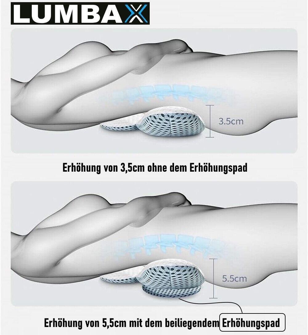 LUMBAX 3D Lumbalkissen Lendenkissen Rückenkissen Rückenschläfer & Seitenschläfer