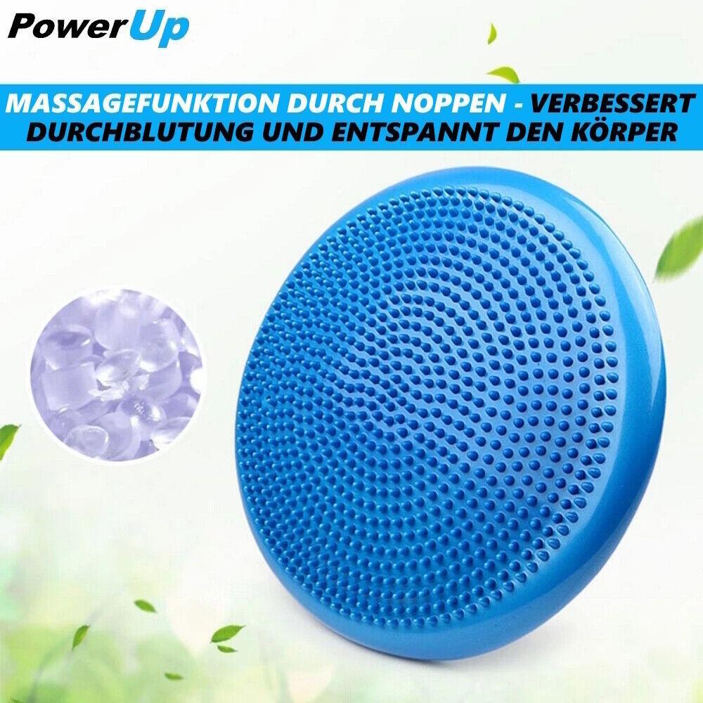 POWERUP Ballsitzkissen Luftkissen Sitzhilfe Sitzkissen Balance Kissen mit Pumpe