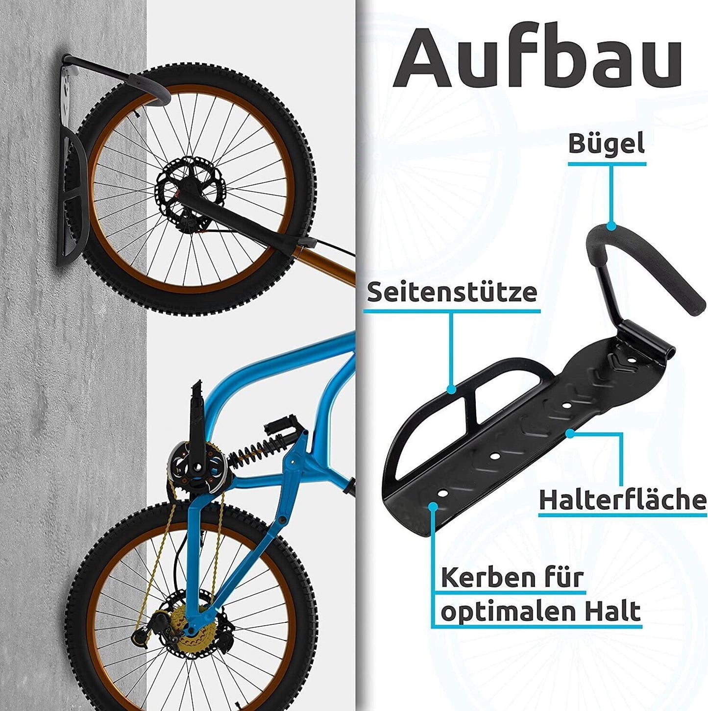 MAVURA Fahrrad Wandhalter Fahrradhaken Radhalter Fahrradaufhängung Wandhalterung