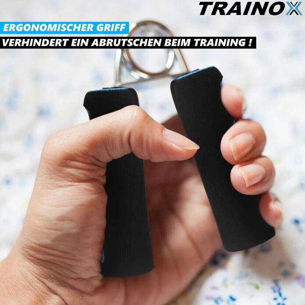 TRAINOX Handtrainer Unterarmtrainer Fingerhantel Handexpander Fingertrainer 2er