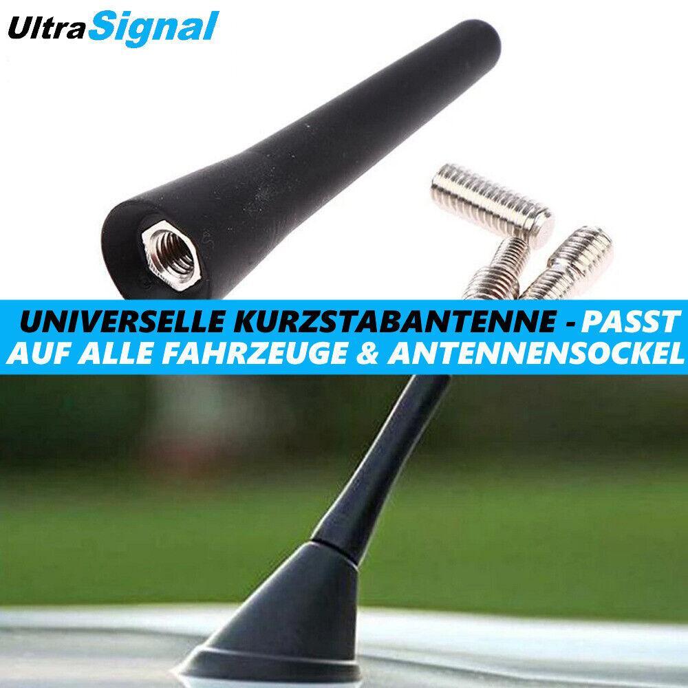 UltraSignal Universal Antenne Auto Dach Kurz KFZ Stabantenne 3Adapter M4 M5 M6